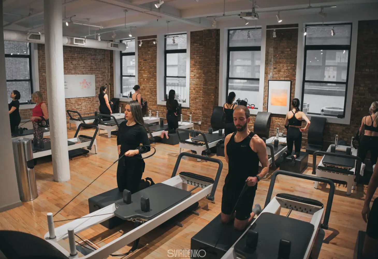 Diverse group enjoying Pilates at BK Pilates Flation NYC