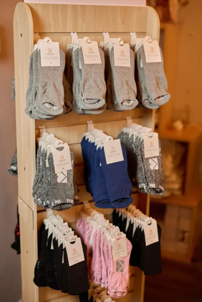 pilates grip socks — BK Pilates branded socks at Park Slope studio