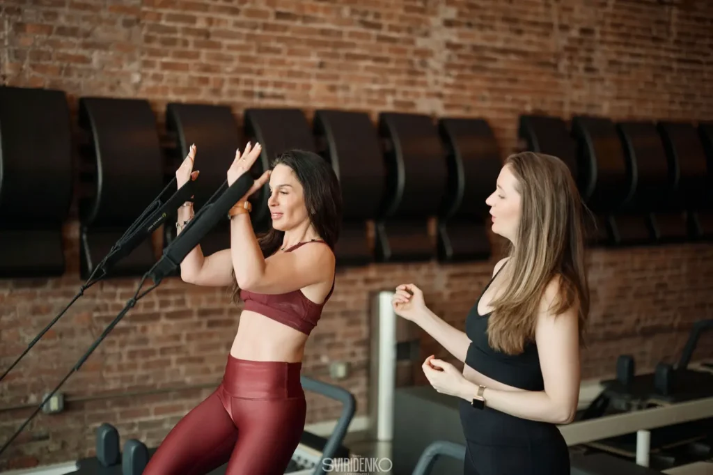 BK Pilates instructor leading posture-focused group class