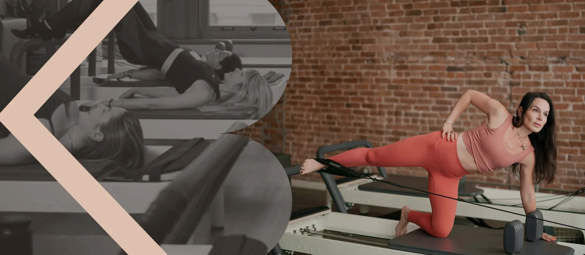 BK Pilates South Brooklyn studio with reformer Pilates equipment and an instructor leading a class